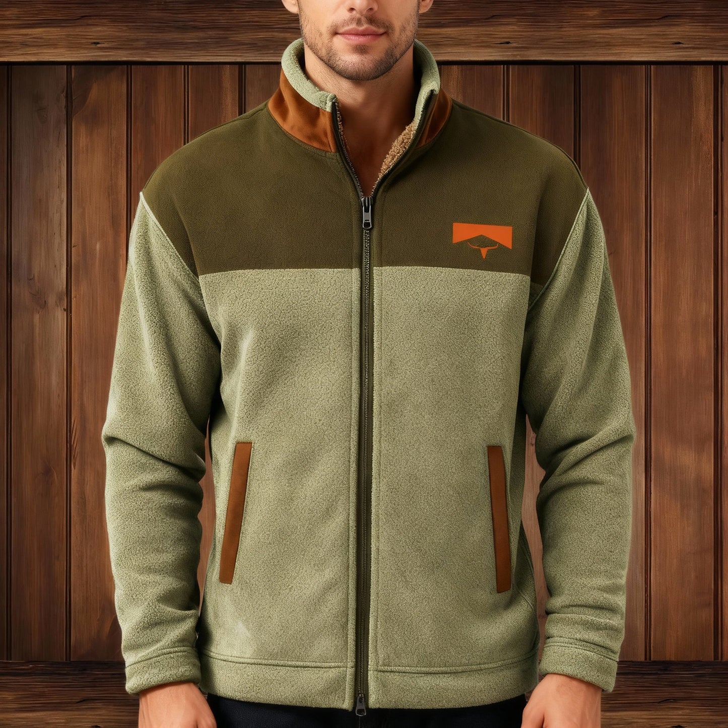 Herren Fleecejacke mit 3D-Print – Leicht, Warm & Stylisch für Alltag und Outdoor