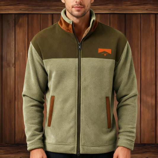 Herren Fleecejacke mit 3D-Print – Leicht, Warm & Stylisch für Alltag und Outdoor
