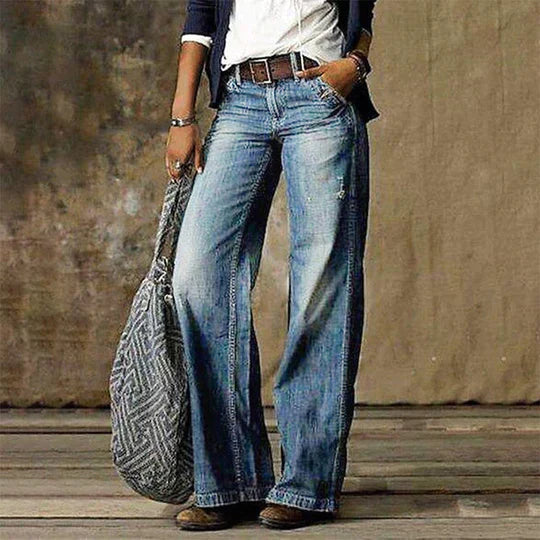 Emmerelle | Damen Baggy Jeans High Waist | Weit geschnittene Loose Fit Jeans