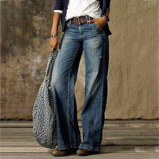 Emmerelle | Damen Baggy Jeans High Waist | Weit geschnittene Loose Fit Jeans