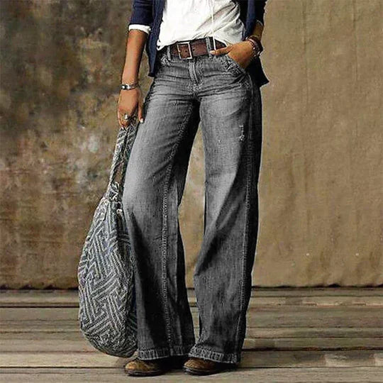Emmerelle | Damen Baggy Jeans High Waist | Weit geschnittene Loose Fit Jeans