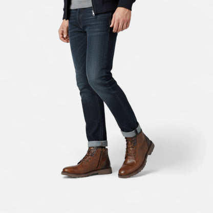 Kellan | Herren Vintage Leder Stiefeletten – Business Casual Schnür-Boots