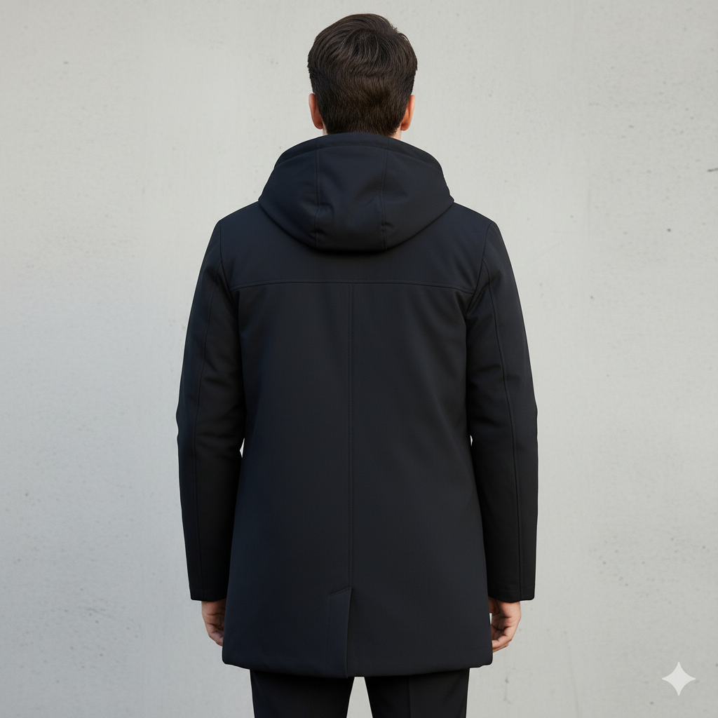 Cedric | Herren Winterjacke mit Kapuze & Reißverschluss | Modern, Wind- und Wasserdicht für Herbst & Winter