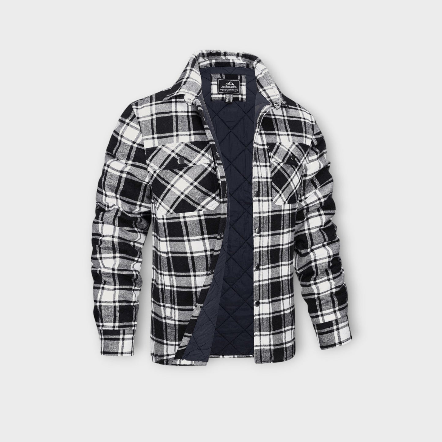 Gepolsterte Herren Winter Flanelljacke | Leicht, Warm & Alltagstauglich