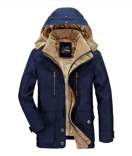Kai | Herren Winterjacke mit Kapuze – Stylische, gefütterte Jacke für kalte Tage