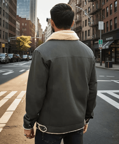 Elias | Herren Winterjacke mit Fleecefutter – Stylische Jacke mit Knöpfen & Reverskragen für kalte Tage