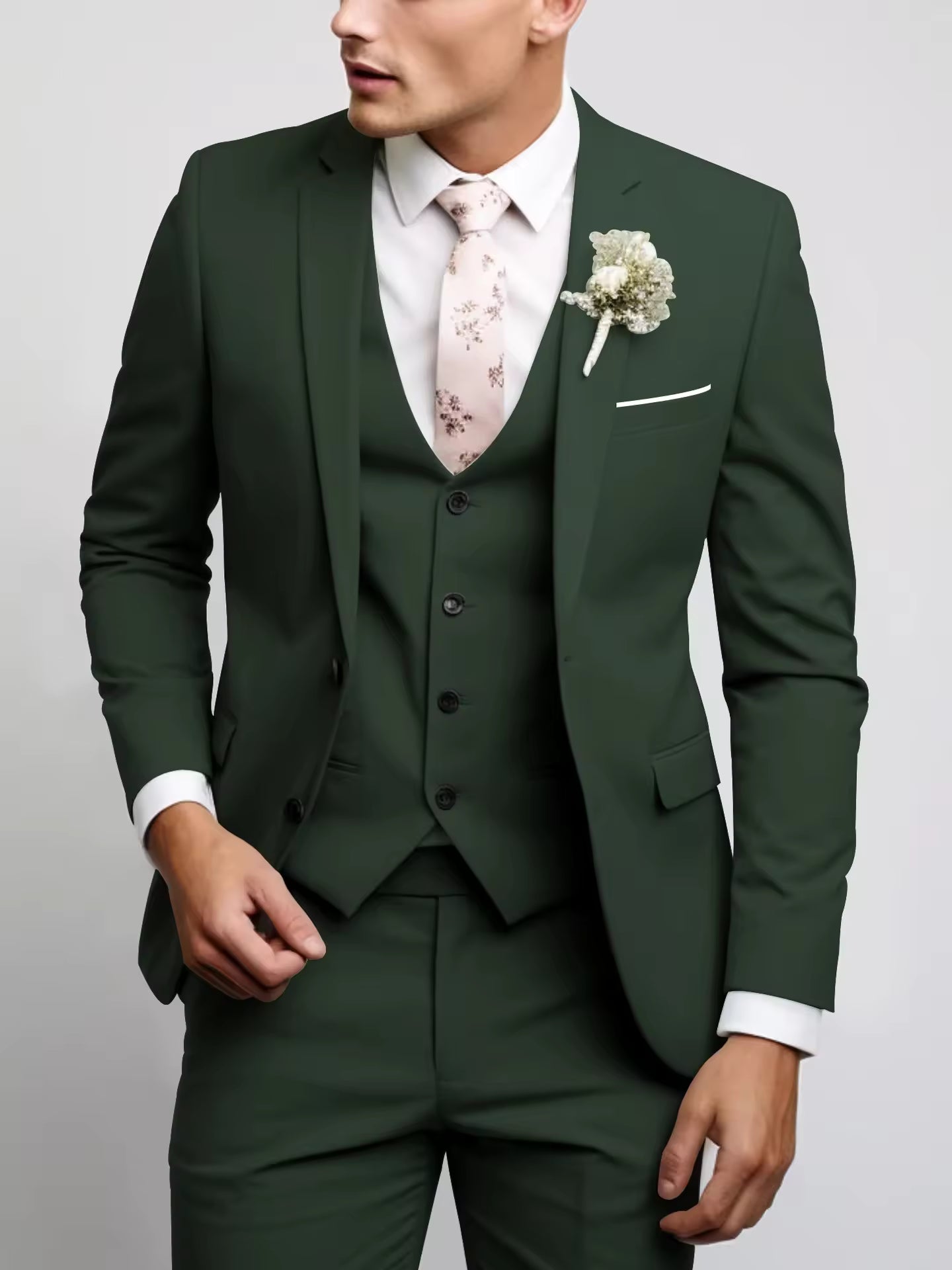 Herren Dreiteiliger Anzug Weste | Eleganz & Moderne für Business und Events