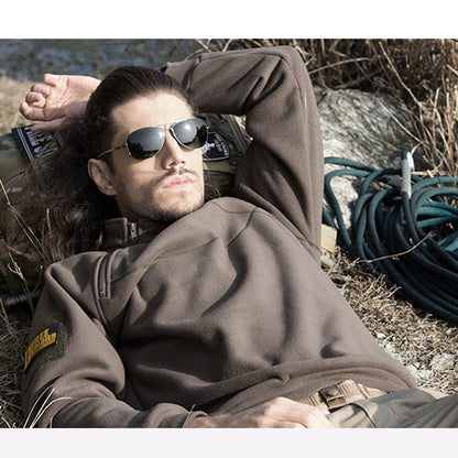 Herren Fleece Pullover – Winddicht, Warm & Funktional für Outdoor & Alltag