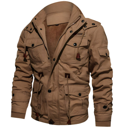 Cyrus | Herren Militärjacke mit Kapuze, Mehrfach-Taschen & funktionalem Design