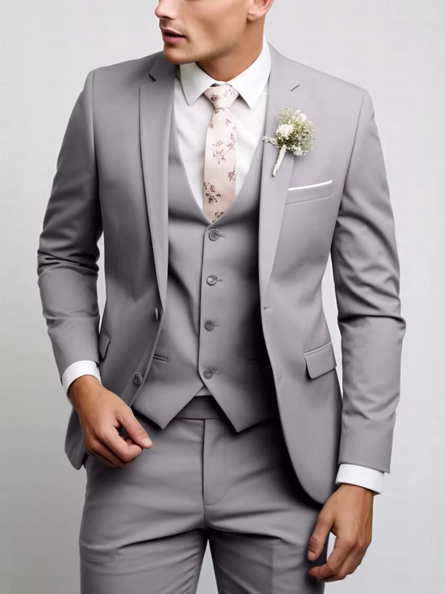 Herren Dreiteiliger Anzug Weste | Eleganz & Moderne für Business und Events