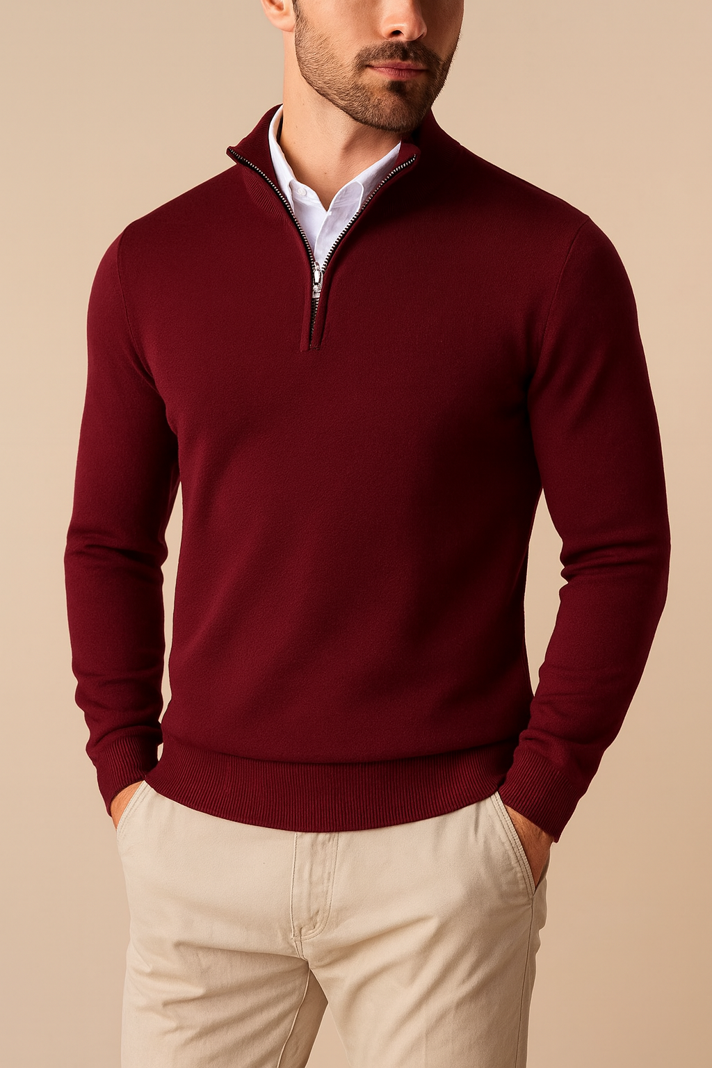 Herren Pullover mit Viertel-Reißverschluss – Komfortabel, Vielseitig & Stilvoll