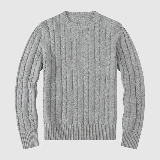 Herren Pullover mit Markantem Zopfmuster – Zeitlos, Warm & Alltagstauglich