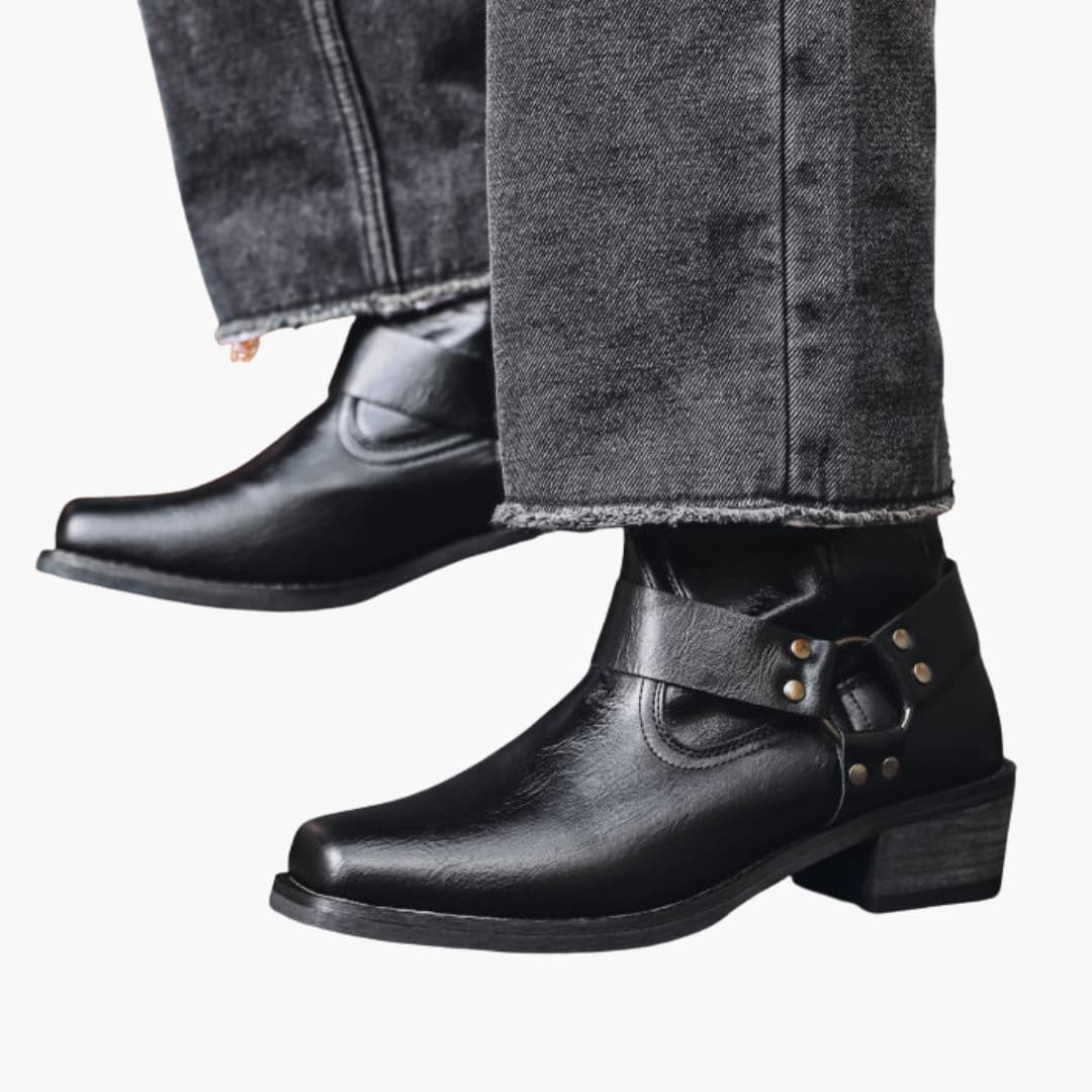 Herren Stiefeletten mit niedrigem Absatz und seitlichen Laschen | Stilvoll & Bequem für Alltag und Büro