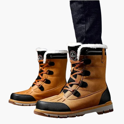 Herren Winterstiefel mit Schnürung & Rutschfester Gummisohle | Warm, Robust & Stilvoll
