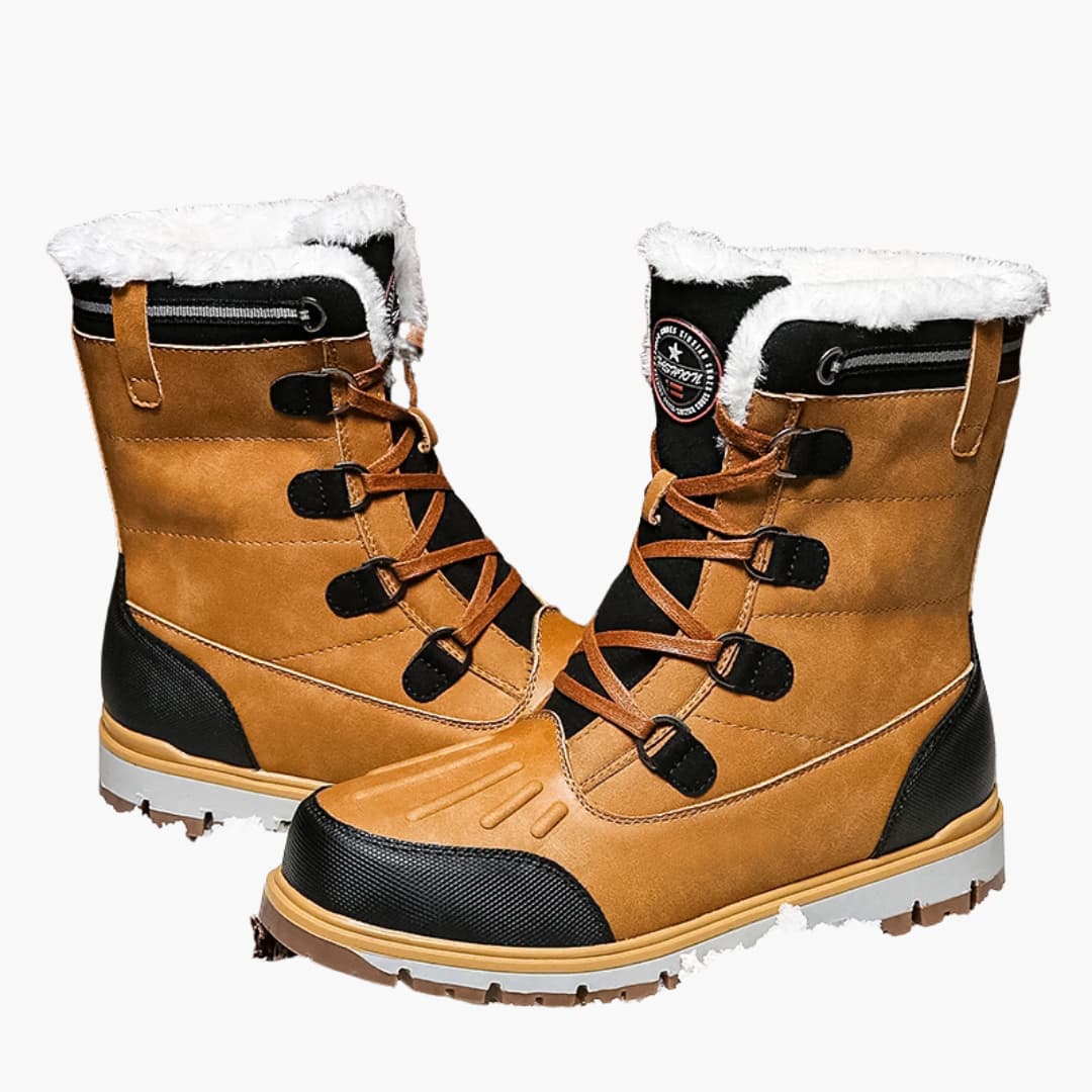Herren Winterstiefel mit Schnürung & Rutschfester Gummisohle | Warm, Robust & Stilvoll