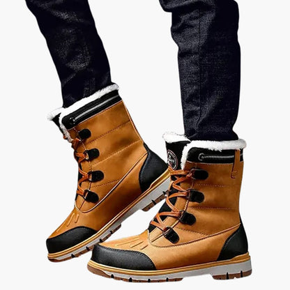 Herren Winterstiefel mit Schnürung & Rutschfester Gummisohle | Warm, Robust & Stilvoll