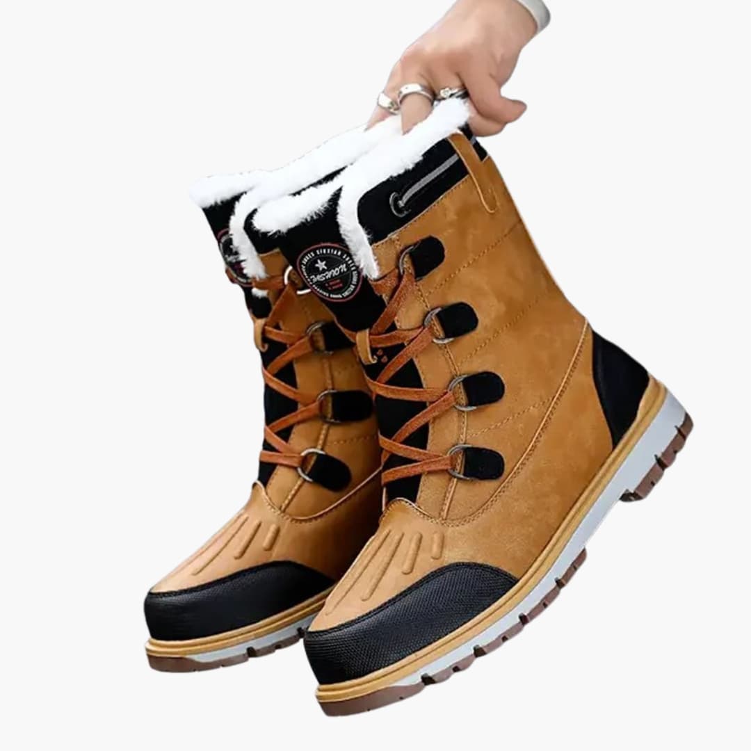 Herren Winterstiefel mit Schnürung & Rutschfester Gummisohle | Warm, Robust & Stilvoll