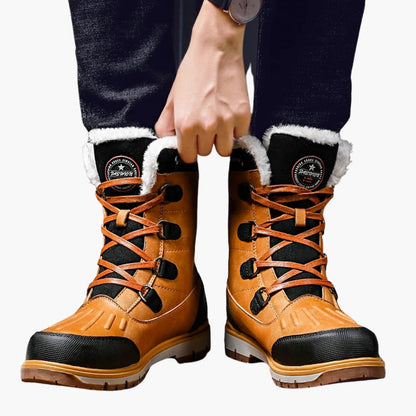 Herren Winterstiefel mit Schnürung & Rutschfester Gummisohle | Warm, Robust & Stilvoll