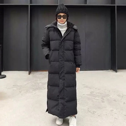 Langer Gesteppter Damen Wintermantel mit Kapuze – Wärmend, Stylisch & Funktional