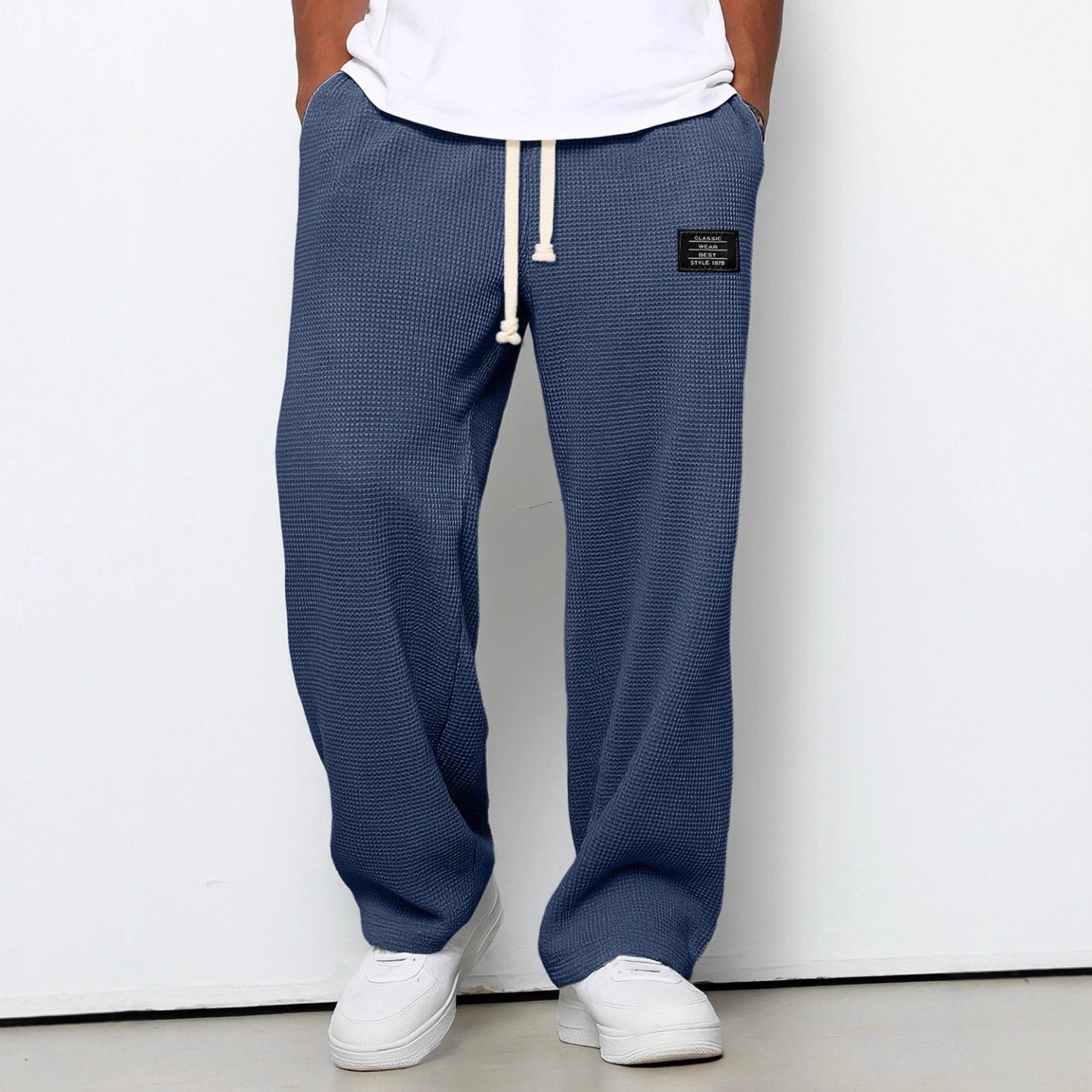 Herren Hose aus Waffelstrick mit Kordelzug – Lässig, Komfortabel & Vielseitig