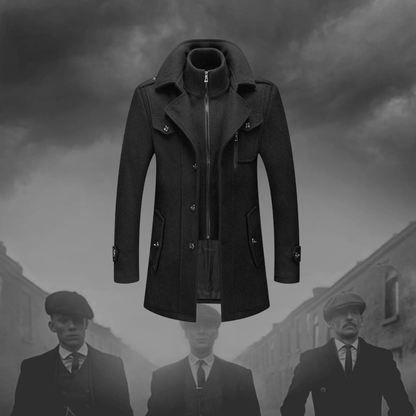 Herren Wollmantel Winter | Klassischer Peaky-Blinders-Stil mit warmem Tragekomfort
