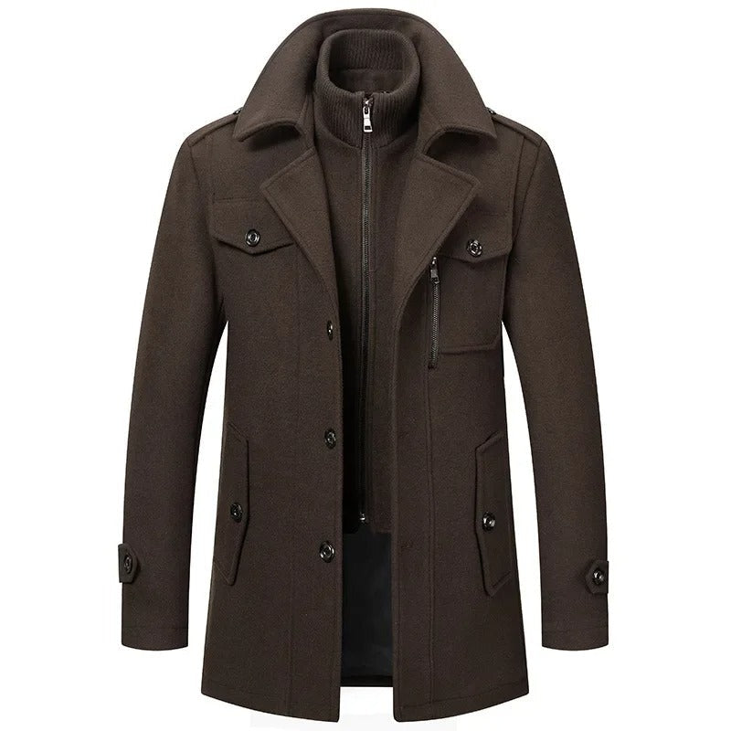 Herren Wollmantel Winter | Klassischer Peaky-Blinders-Stil mit warmem Tragekomfort
