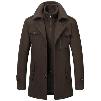 Herren Wollmantel Winter | Klassischer Peaky-Blinders-Stil mit warmem Tragekomfort
