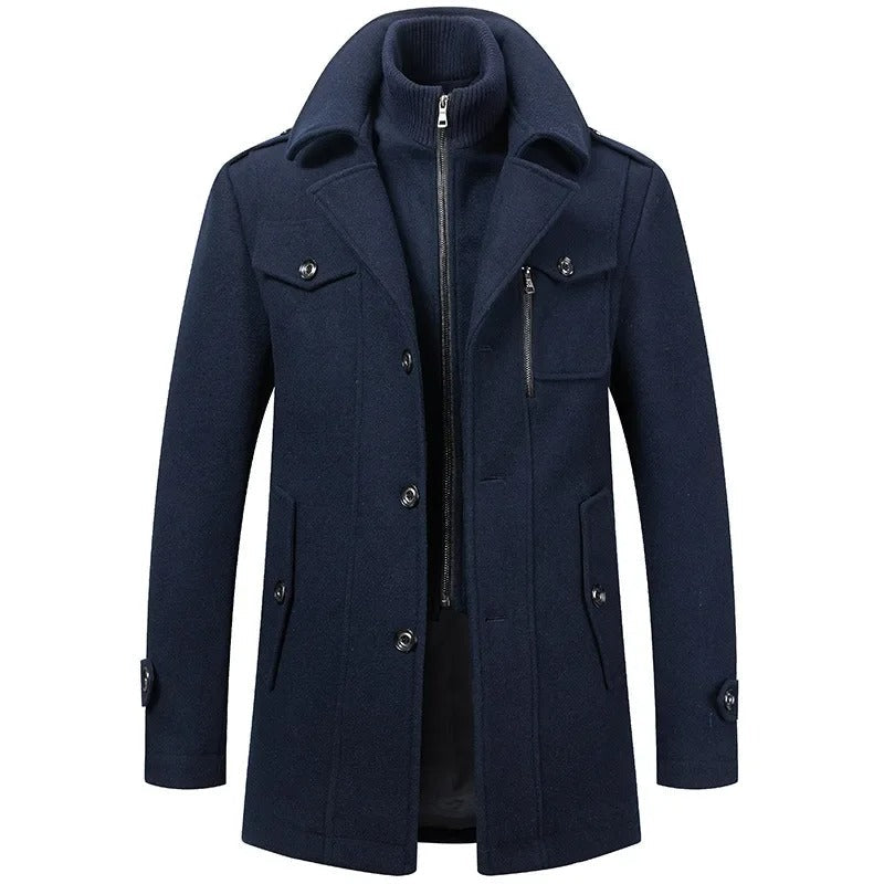 Herren Wollmantel Winter | Klassischer Peaky-Blinders-Stil mit warmem Tragekomfort