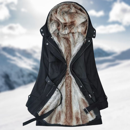 Damen Parka mit Kapuze & Taillengürtel | Warmer Wintermantel für Stadt & Outdoor