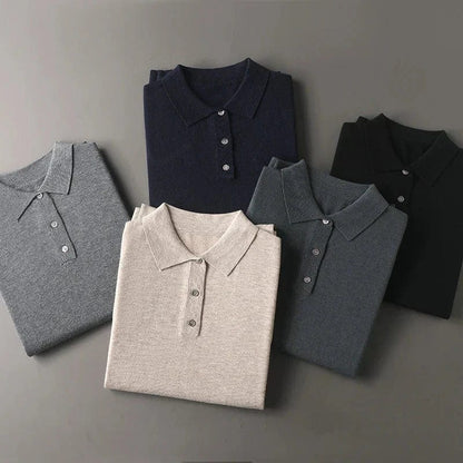 Emil | Herren Langarm Polo Shirt mit Kragen & Teilknopfleiste – Klassisches Oberteil für Eleganten Alltagsstil