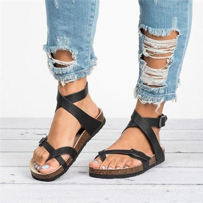 Damen Klassische Ledersandalen – Zeitlose Sommer Sandalen für Alltag und stilvolle Outfits