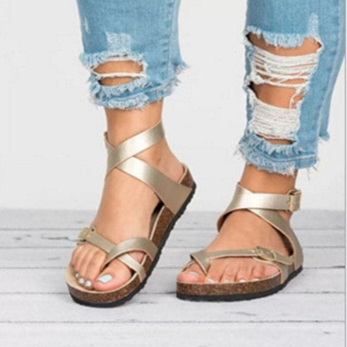 Damen Klassische Ledersandalen – Zeitlose Sommer Sandalen für Alltag und stilvolle Outfits