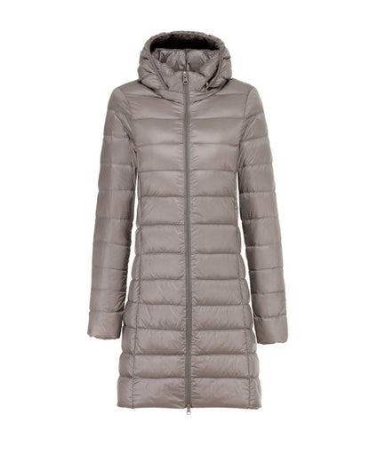 Anwen | Damen leichter Steppmantel mit Kapuze und warmer Fütterung