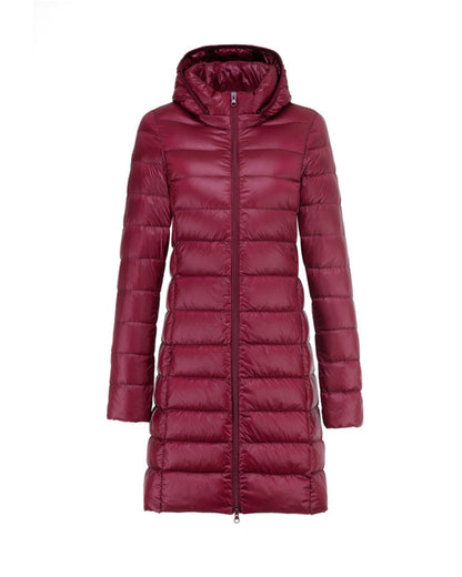 Anwen | Damen leichter Steppmantel mit Kapuze und warmer Fütterung