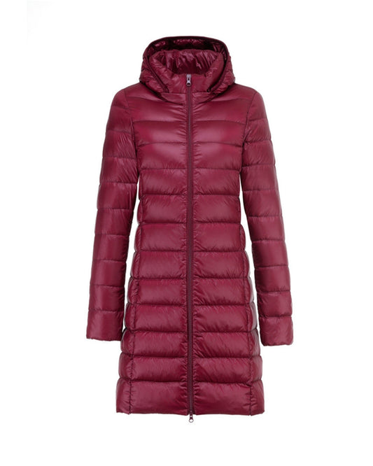 Anwen | Damen leichter Steppmantel mit Kapuze und warmer Fütterung