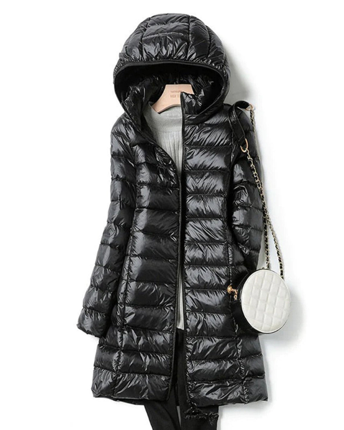 Anwen | Damen leichter Steppmantel mit Kapuze und warmer Fütterung
