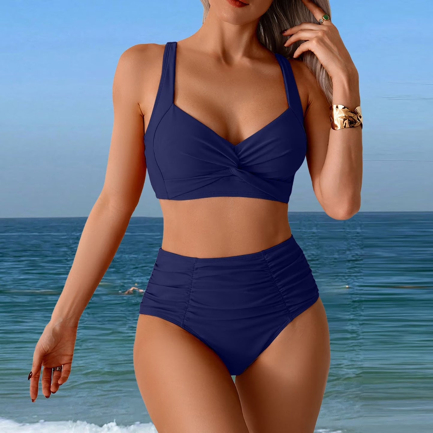 Damen Bikini Set – High-Waist Badeanzug für stilvolle Sommertage