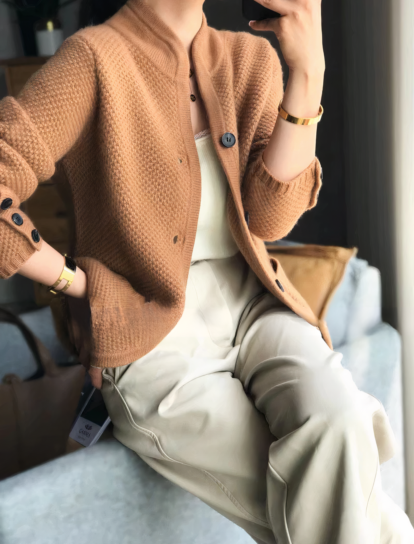 Lässige Damen-Strickjacke mit Knopfleiste | Zeitloser Komfort für jeden Tag