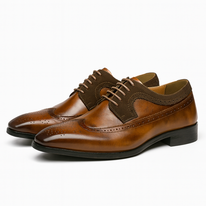Eamon | Herren Brogue Oxford Schuhe – Klassisches Formelles Schnürdesign