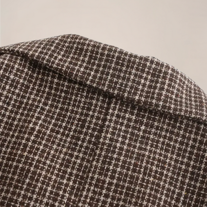 Emmett | Herren Slim Fit Doppelreiher Blazer – Kariertes Sakko