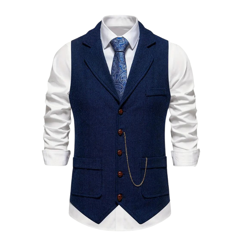 Heritage Tweed | Herren Klassische Tweed Weste mit Revers | Elegant, Zeitlos & Vielseitig