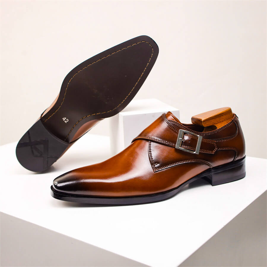 Drew | Herren Monk Strap Schuhe – Elegante Lederschuhe mit klassischer Schnalle