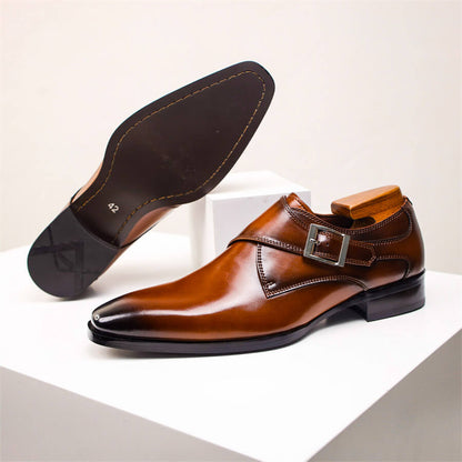 Drew | Herren Monk Strap Schuhe – Elegante Lederschuhe mit klassischer Schnalle