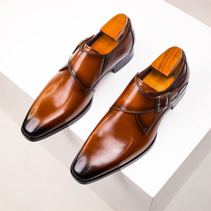 Drew | Herren Monk Strap Schuhe – Elegante Lederschuhe mit klassischer Schnalle