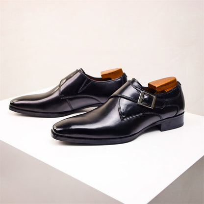 Drew | Herren Monk Strap Schuhe – Elegante Lederschuhe mit klassischer Schnalle