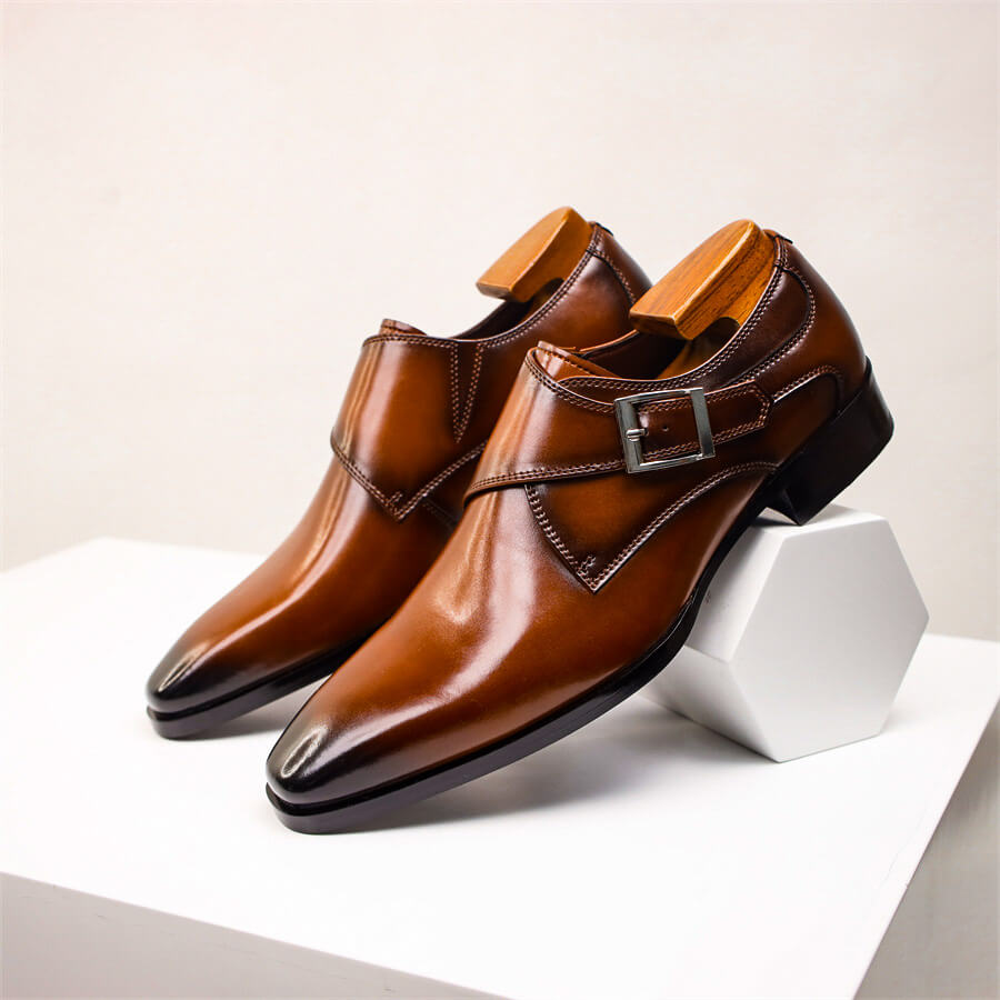 Drew | Herren Monk Strap Schuhe – Elegante Lederschuhe mit klassischer Schnalle