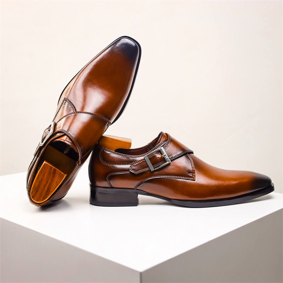 Drew | Herren Monk Strap Schuhe – Elegante Lederschuhe mit klassischer Schnalle