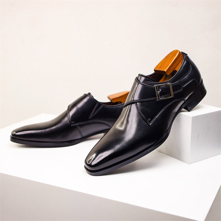 Drew | Herren Monk Strap Schuhe – Elegante Lederschuhe mit klassischer Schnalle