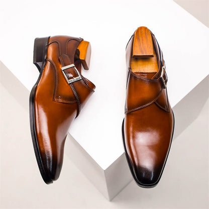 Drew | Herren Monk Strap Schuhe – Elegante Lederschuhe mit klassischer Schnalle