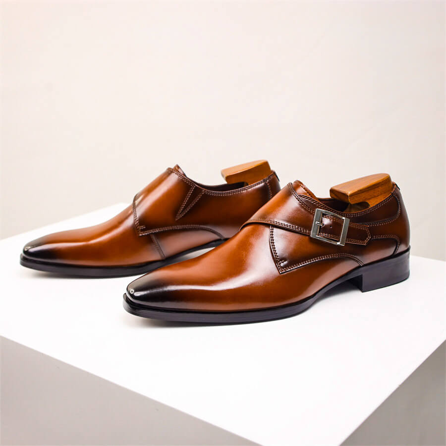 Drew | Herren Monk Strap Schuhe – Elegante Lederschuhe mit klassischer Schnalle